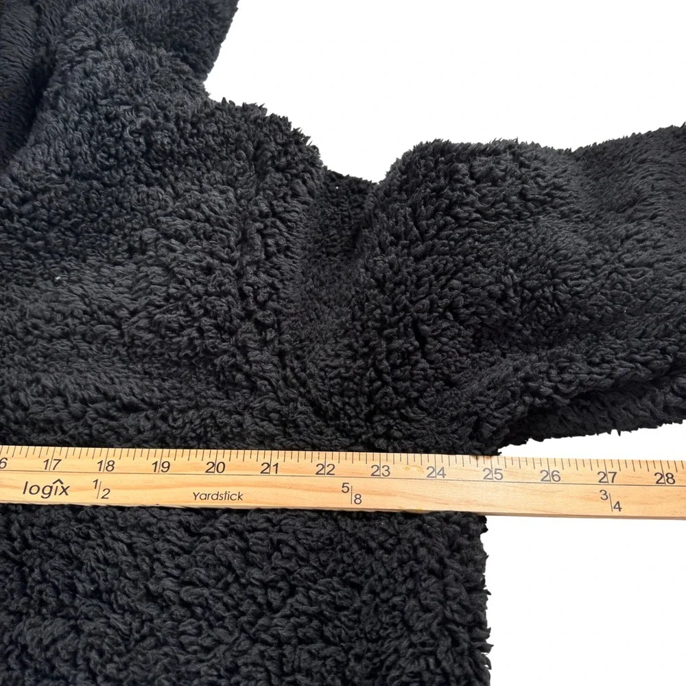 Volcom Kids Black‎ Fuzzy Fleece Hooded Jacket Size XL 12